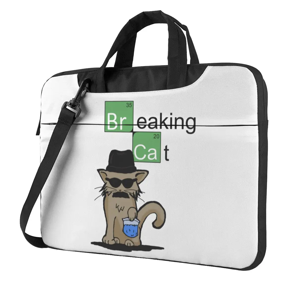 Breaking Cat Bad Laptop Bag Case Cute Animals With Sunglasses Kawaii Business Computer Bag With Handle Waterproof Laptop Pouch