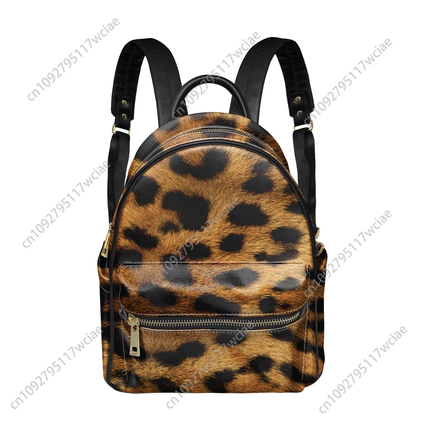

Leopard print Fashion Backpack Womens Men Personalized Double Shoulder Bag Business Travel Bookbag Rucksack Gift Daypack