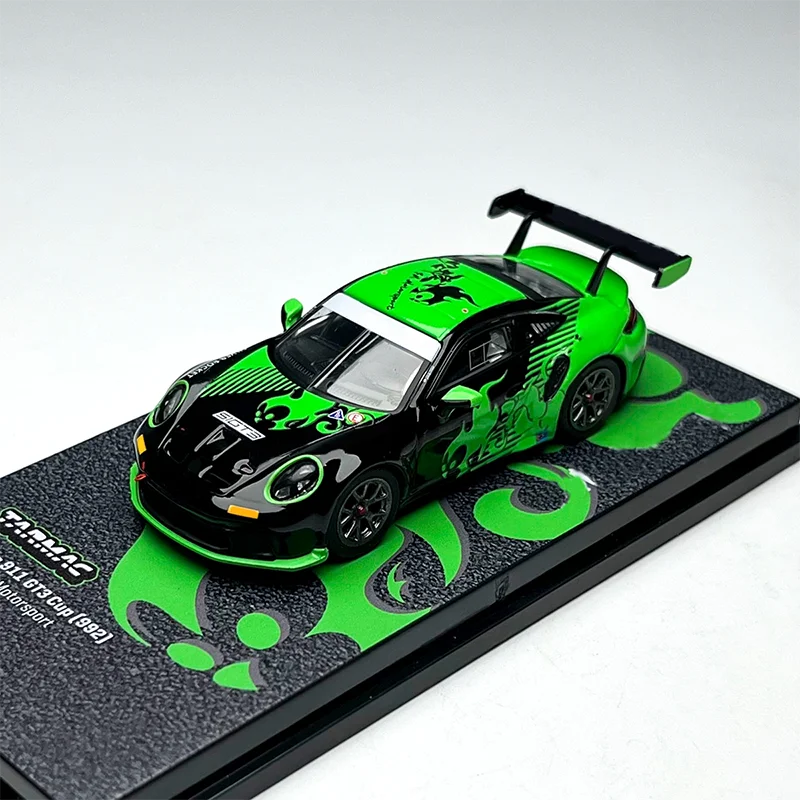 TW tarmac 1:64 Scale 911 GT3 Cup 992 Alloy Metal Car Model Static Collection Decorated Holiday Gifts Toys Souvenir Gif