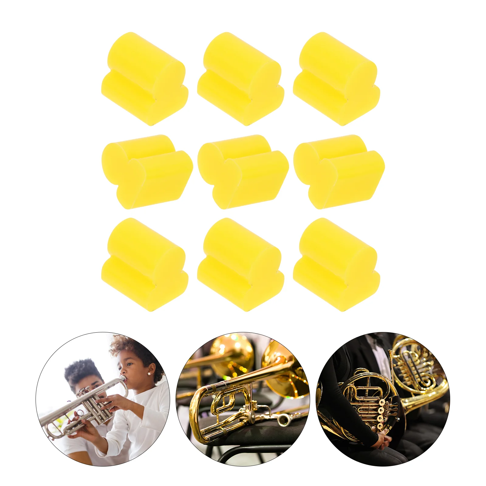 20 Pcs Large Bumper Musical Instrument Mute Pad Instruments Parts Trombone 05x05cm Silica Gel Accessories