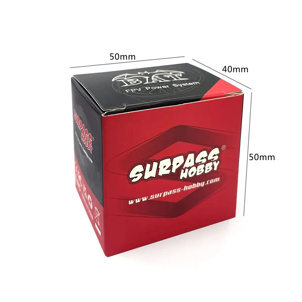 

Surpass Hobby Bat S2806.5 2806 1300KV 1700KV Бесщеточный двигатель с валом из сплава, совместимый 5-6-дюймовый пропеллер для RC FPV Racing Drone