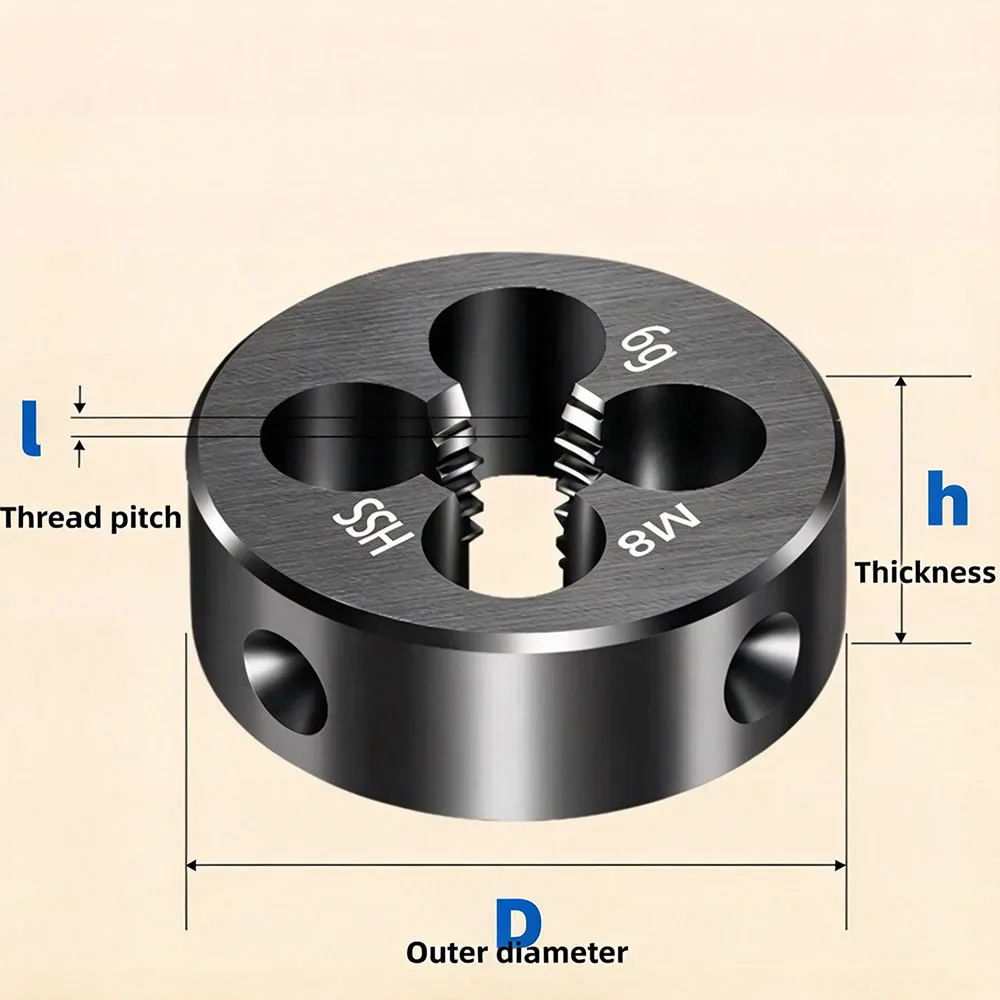 HSS Nitrided Round Threading Die 6g Precision External Screw Thread Die for Stainless Steel