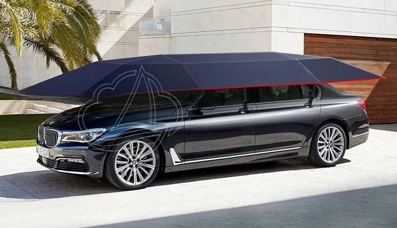 Automatic Car Canopy Foldable Car Umbrella Anti Hail Rain Sunshade Portable Car Top Cover