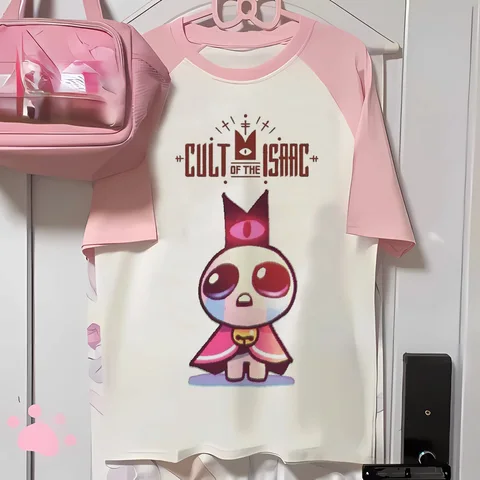 Футболки Binding of Isaac для подростков, панк, удобные, пастельные, модные, готические, классические, хип-хоп, Y2K, цифровые, винтажные, дышащие. кельтский отзывы - №2