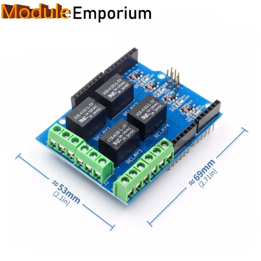 Módulo 4 Canal 5V Relé Escudo Quatro Control Board Expansão