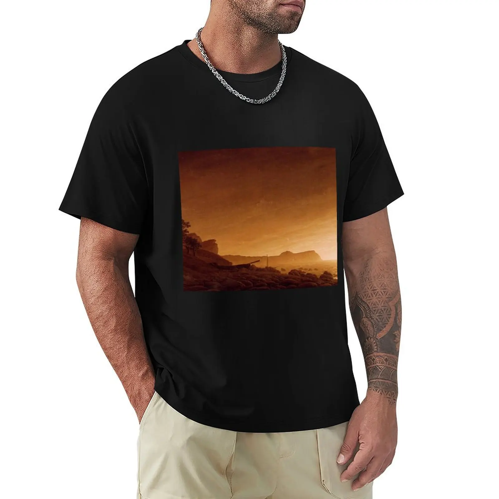 Caspar David Friedrich, 1774-1840 Germany T-Shirt t shirt for man 100 percent cotton T-Shirt