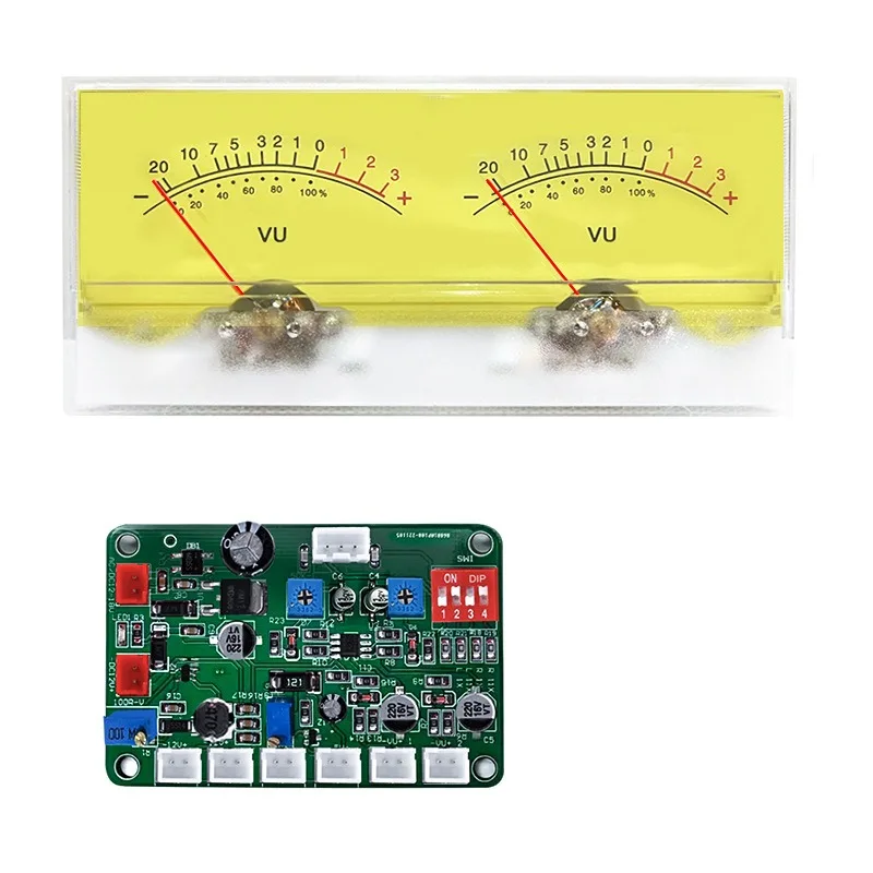 Taiwan-produced high-precision VU level meter tube amplifier with DB sound pressure gauge with backlit analog amplifier head-318