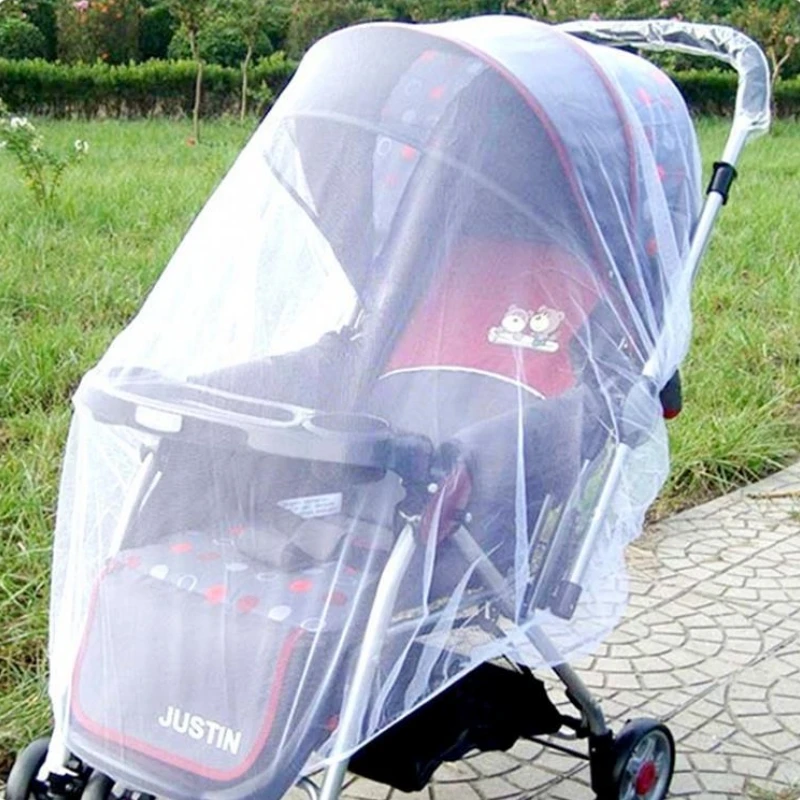 Baby Stroller Mosquito Net Pushchair Cart Insect Shield Net Mesh Safe Infants Protection Mesh Cover Baby Stroller Accessories