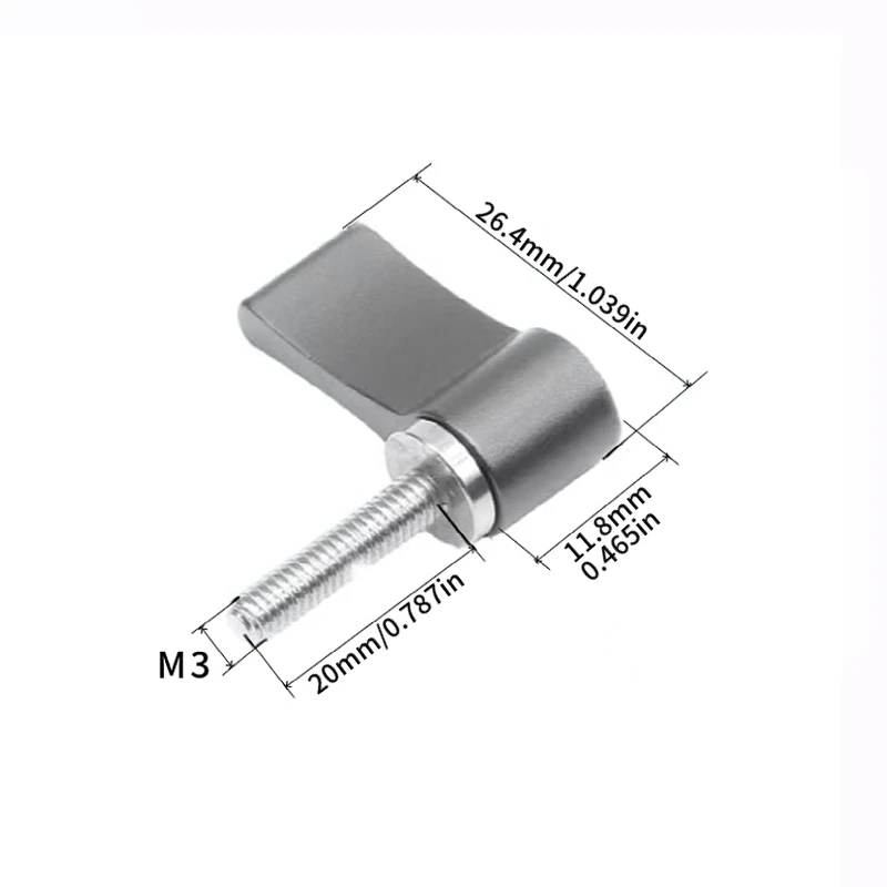 2/4PCS M3 Adjustable L-Type Camera Screws with 7-Shaped Handle Tightening Locking Photographic Accessory for DSLR