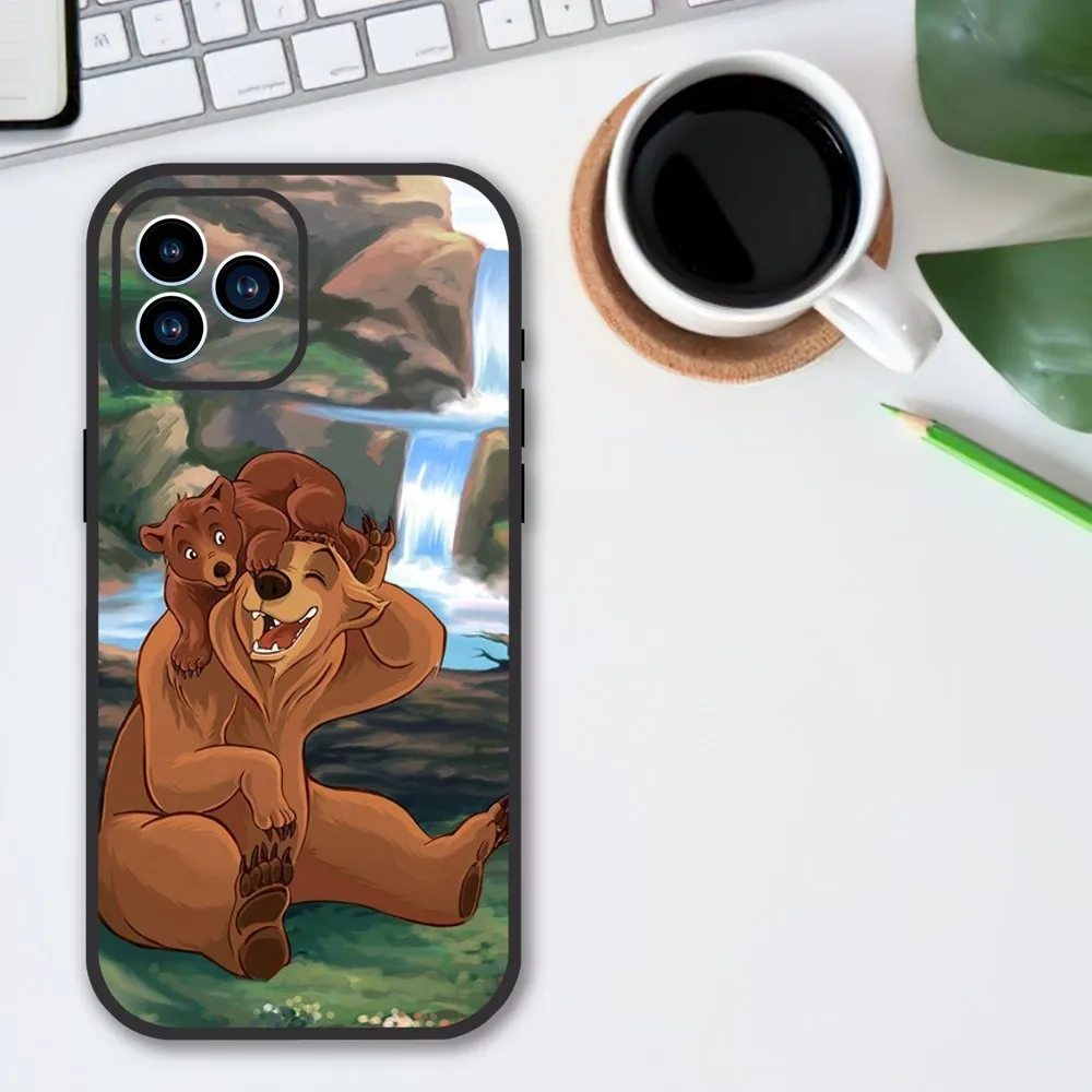 MINISO Disney B-Brother Bear Phone Case For Samsung Galaxy S10 FE S21 Ultra S22 Lite Soft Phone Shell Back Cover