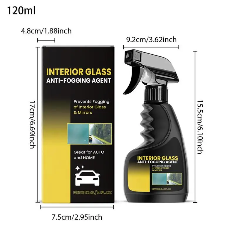 Car Glass Anti-Rain Spray Defogging Water repellent Coating Agent Waterproof Rainproof Anti-fog Glass Cleaner Auto Windshield