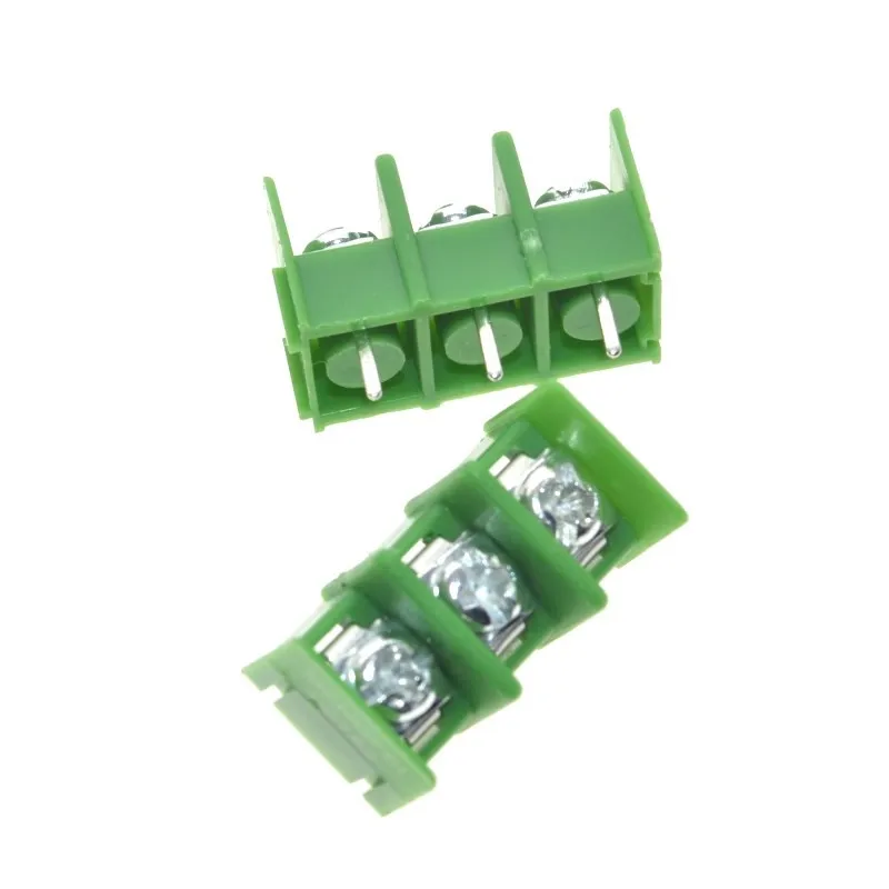 20PCS/LOT KF7.62-3P 7.62mm pitch pcb screw block Splice connector terminal KF7.62 3Pin Green ROHS Can be connected