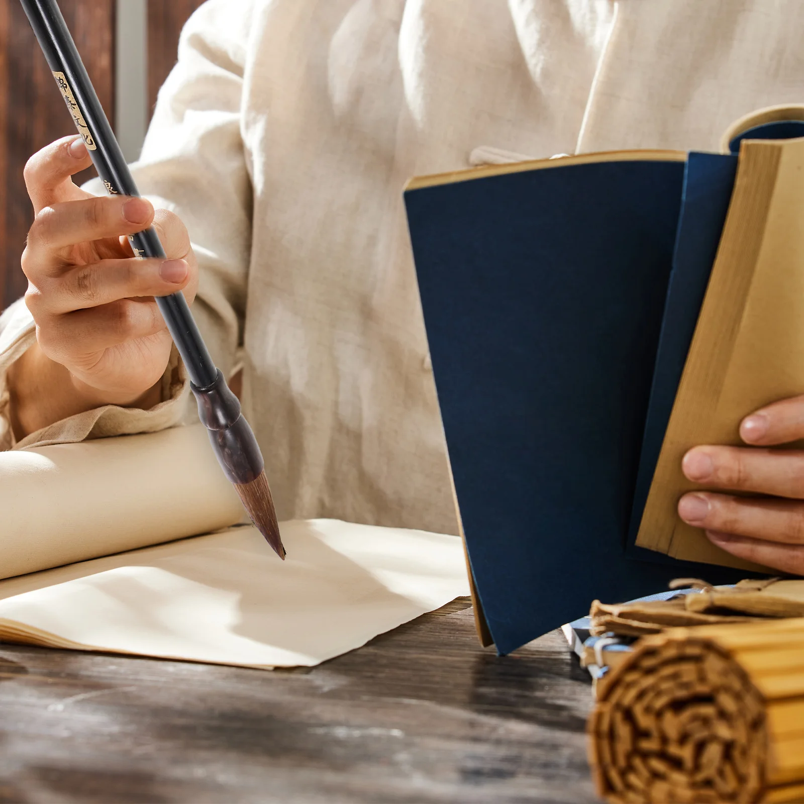 

1pc Large Chinese Calligraphy Brush Pen For Writing Painting Art Smooth Ink Flow Ideal Gift Calligraphy Brush Paint Brushes