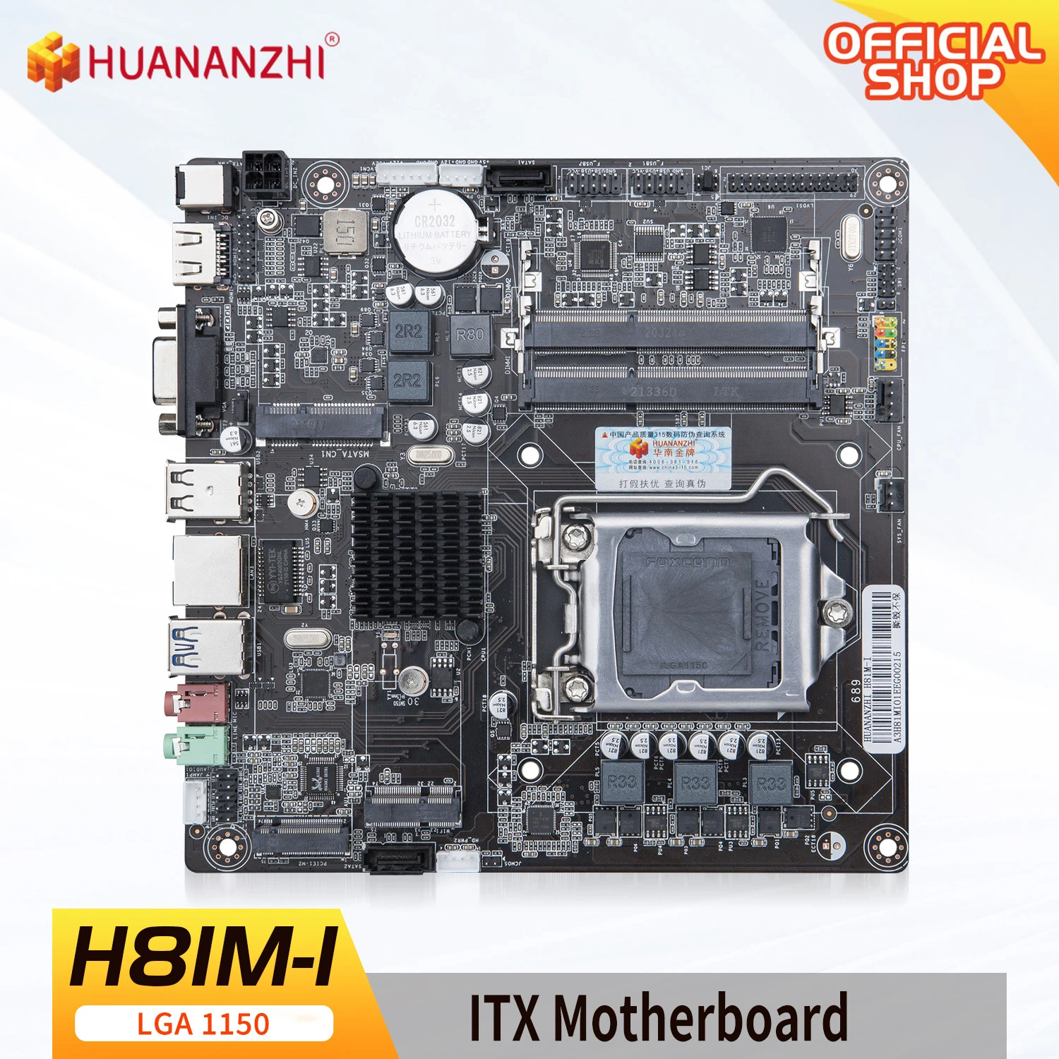 Imagem -01 - Placa-mãe para Intel Lga 1150 i3 i5 i7 e3 Ddr3 1333 1600mhz 16g Sata3.0 Usb 3.0 M.2 Vga Hdmi-compatível Huananzhi-h81