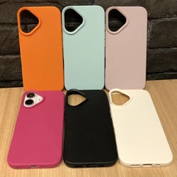 Solid Color Antigen Leather Texture Case For Iphone 17 air 16 14 13 12 15 Pro Max 16Pro Soft Silicone Anti-fall Back Cover