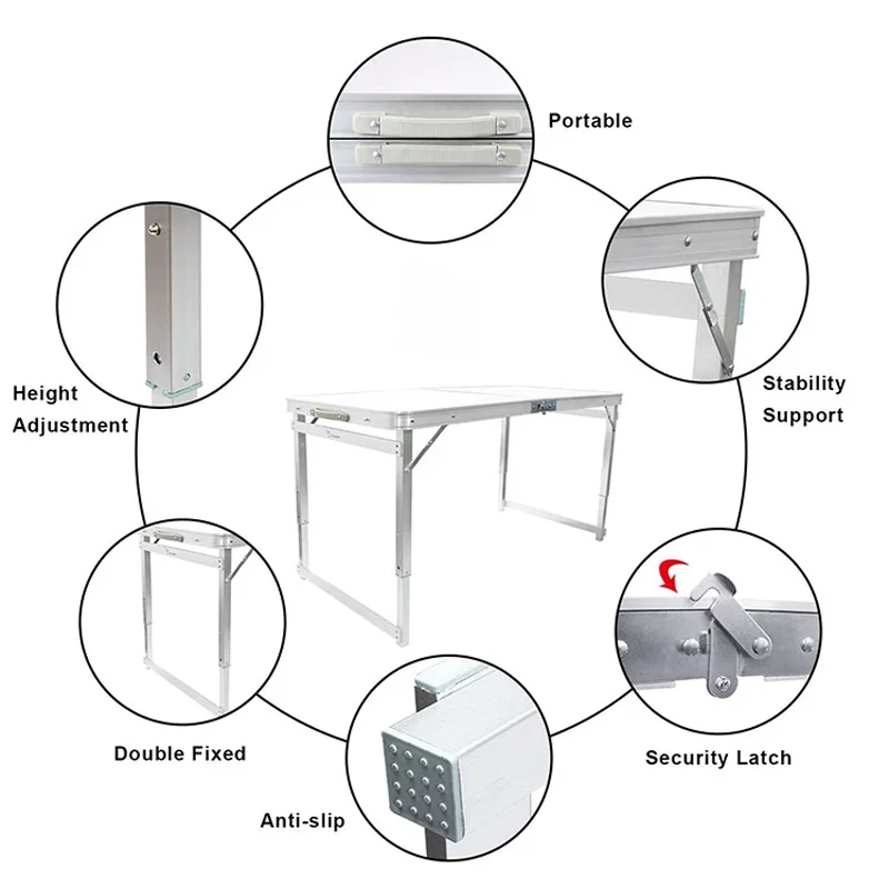 Outdoor Camping Table Chair Picnic Table Aluminium Alloy 캠핑 테이블 Waterproof Ultra-light Durable Portable Folding Table Seat