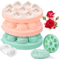 1pc 3D Rose Flower Shape Silicone Ice Cube Chocolate Mold for Freezer Whiskey Wine Cocktails Juice Party Bar Kitchen Utensils