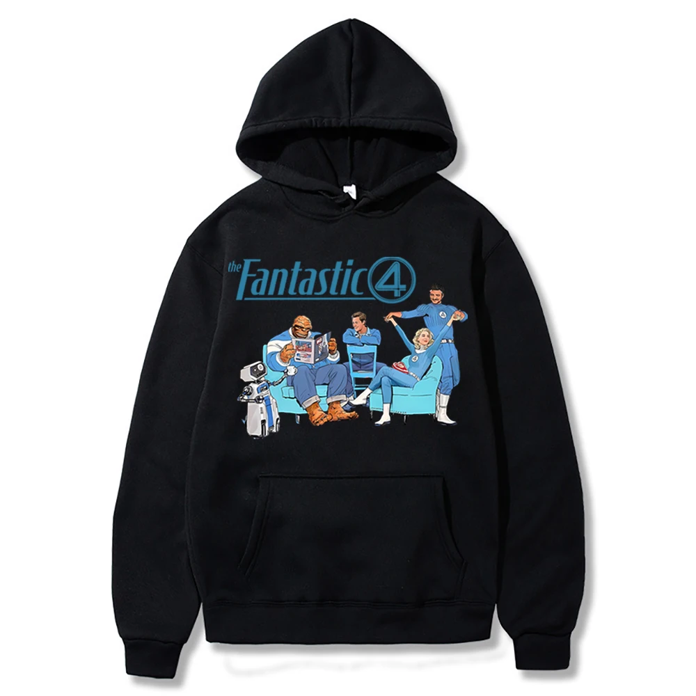 سترة رائعة ذات أربع خطوات أولى رائعة 4 2025 سترة بقلنسوة شخصية بيدرو باسكال كما ريد ريتشاردز مع قلنسوة كوسبلاي