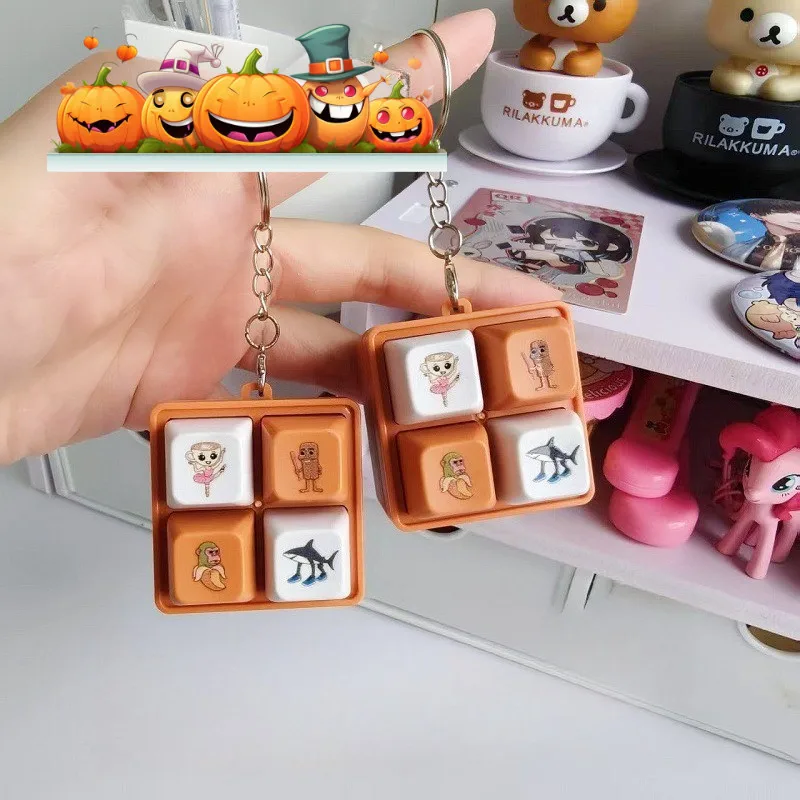San Hai Jing Four-Key Adult Relaxation Toy Four-Button Keychain with Funny Voice Hanger