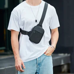 Mini Chest Bag for Men Women Casual Sling Shoulder Crossbody Pack Oxford Waterproof for Outdoor Running Cycling Travel Phone Bag