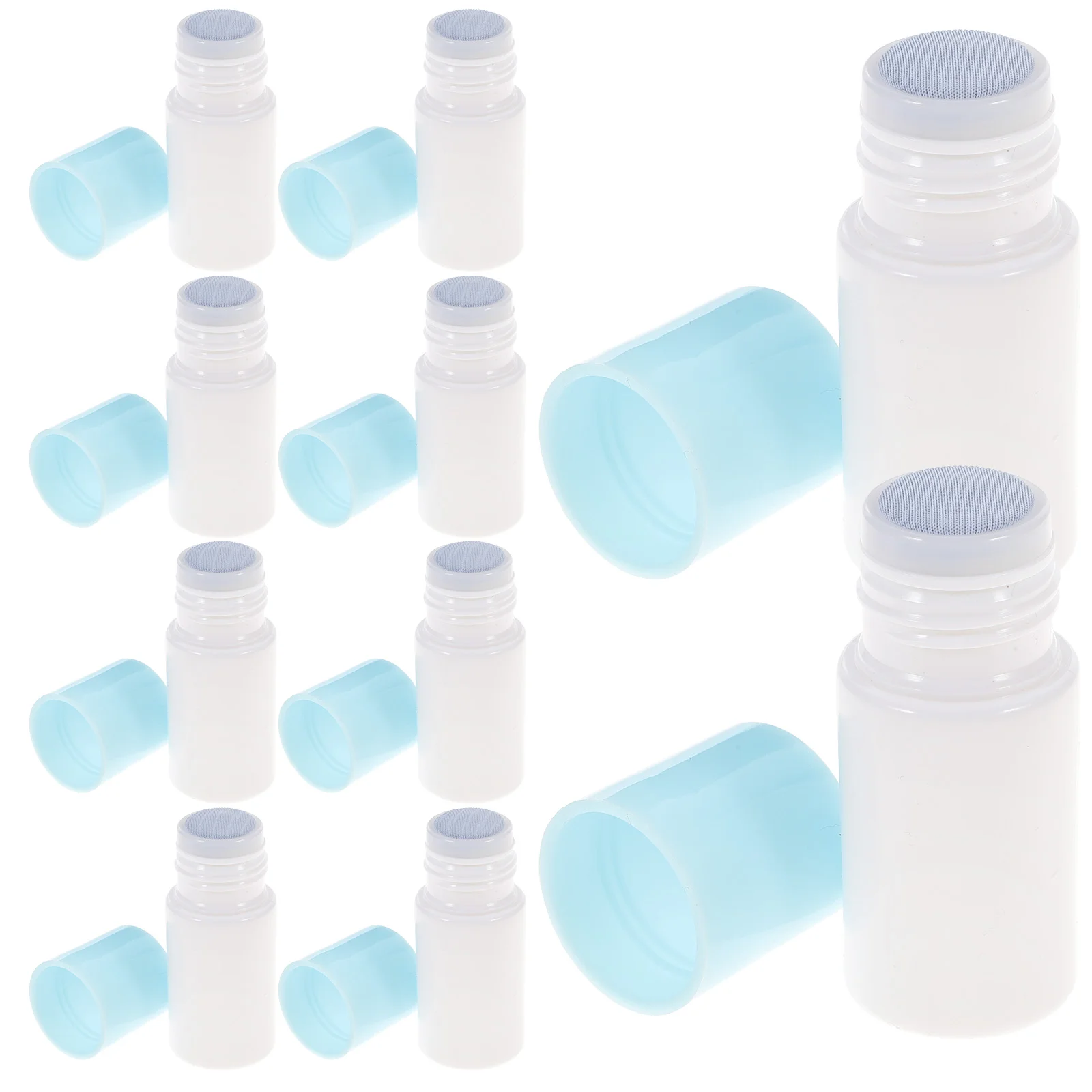 

10 Pcs Sponge Head Liquid Bottle Small Empty Sub Applicator Storage Bottles Plastic Liniment Travel Flat