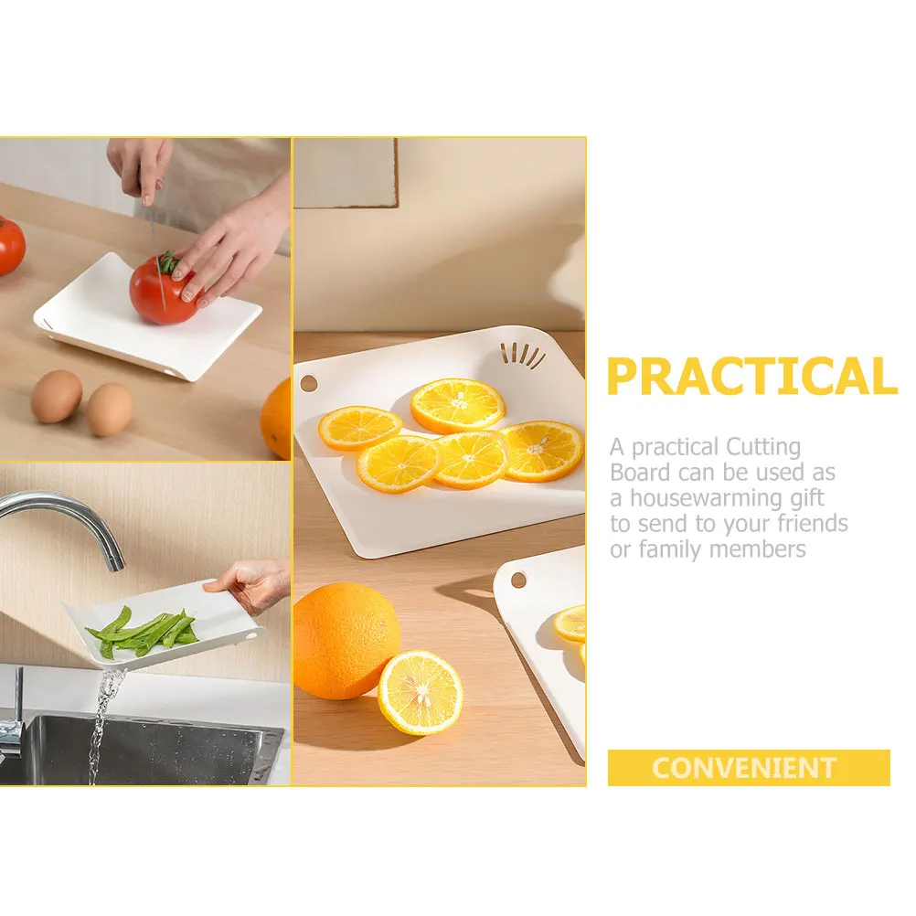 

Portable Cutting Board Meat Cutting Board Small Plastic Cutting Board Multi-use Drain Chopping Board