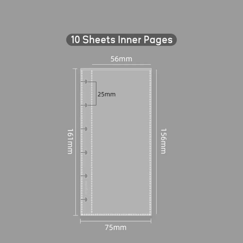 High Quality Mushroom Hole Photocards Holder Loose Leaf Transparent Photo Album Vertical Bill Storage Booklet