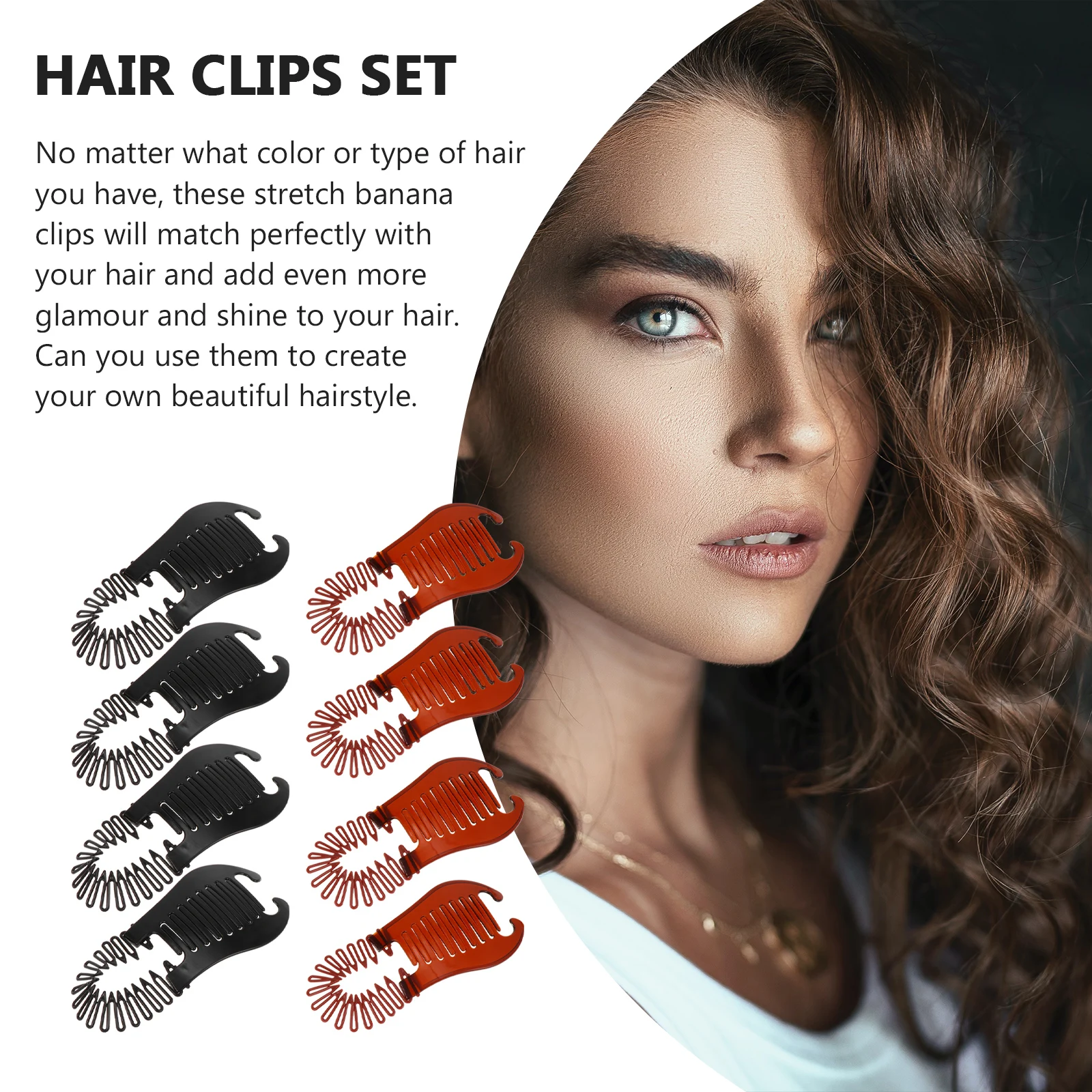 

8 шт., боковой зажим для волос, набор зажимов-бананов с прочными зубцами, инструмент для плетения волос, держатель для стрижки для женщин, держатель для стрижки, зажим