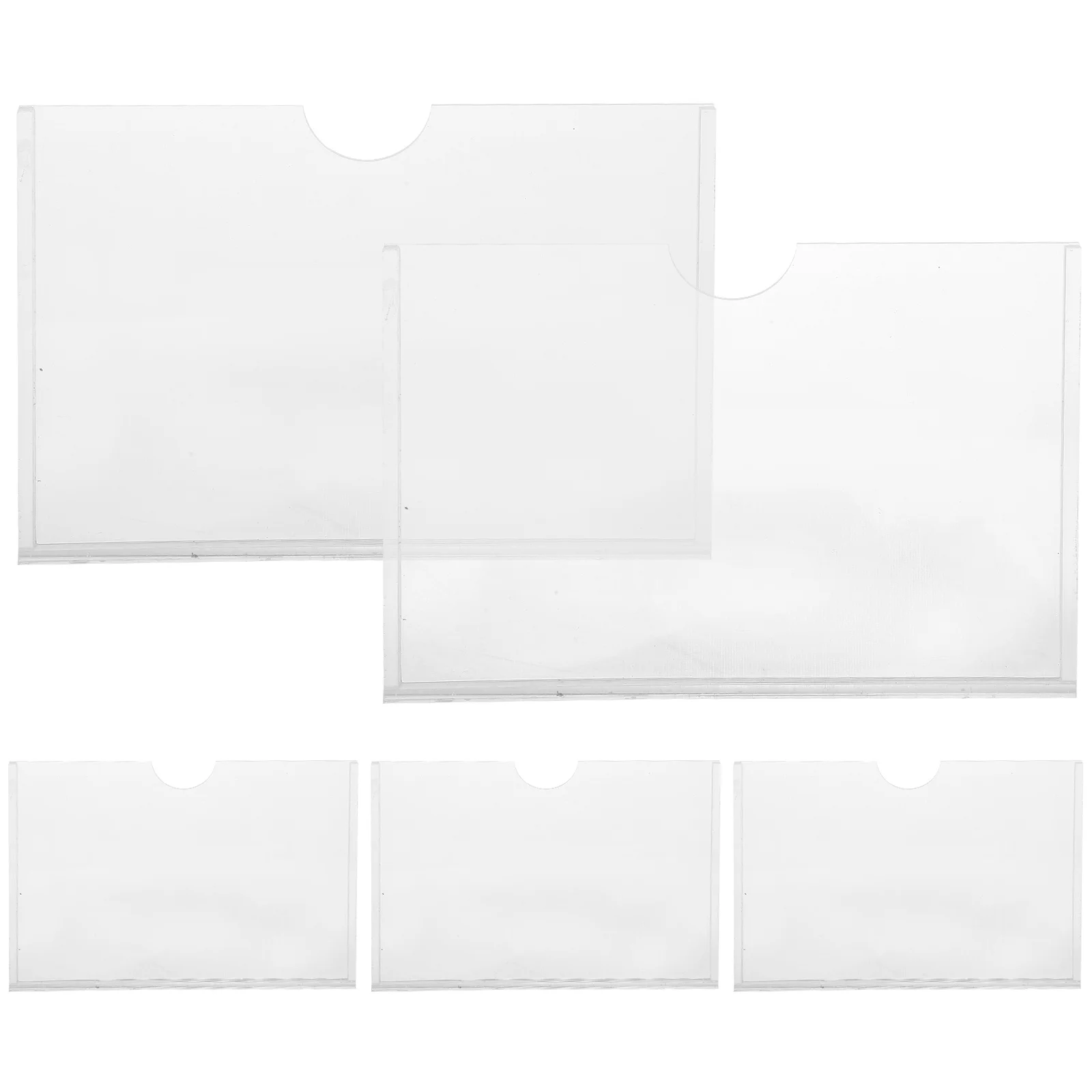 

5 Pcs Business Cards Display Box Picture Displaying Rack Slot Label Name Holder Photo Badge Holders Ticket