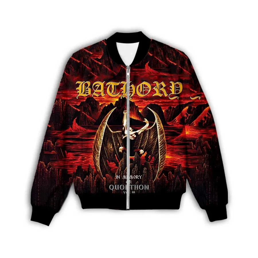 

New Fashion Women/Men's 3D Print Bathory Zipper Bomber Jackets Men Overcoat Mens Coat Zip Up Jackets