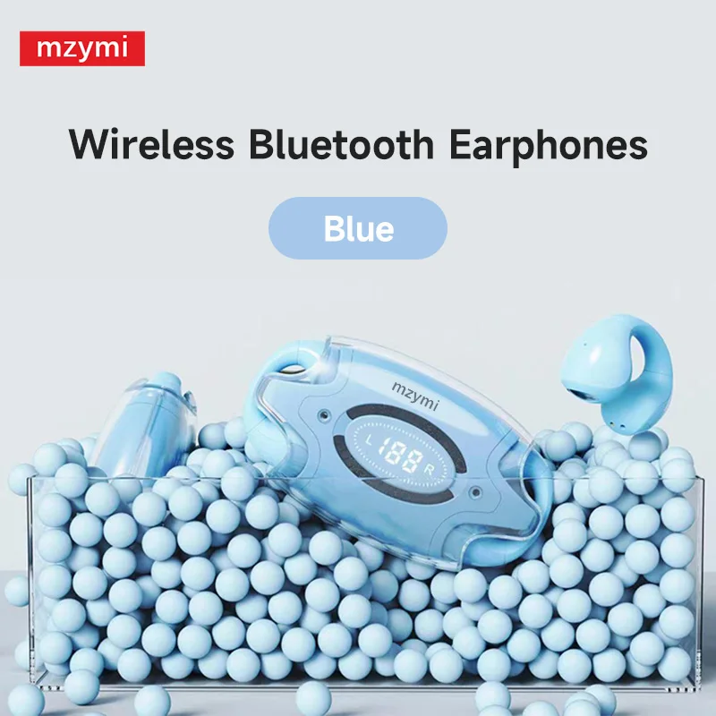 mzymi E88 Wireless Earphones Ear Clip Bluetooth Headphones Earring Sports Earbuds Waterproof TWS Headset With Mic For XIAOMI