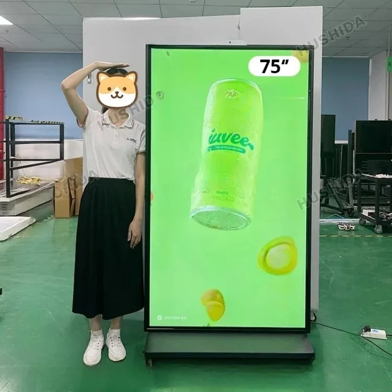 4K Ultra HDLED LCD Totem Monitors100'85'75'Digital Advertising Signage Kiosk Standsfor Business Display