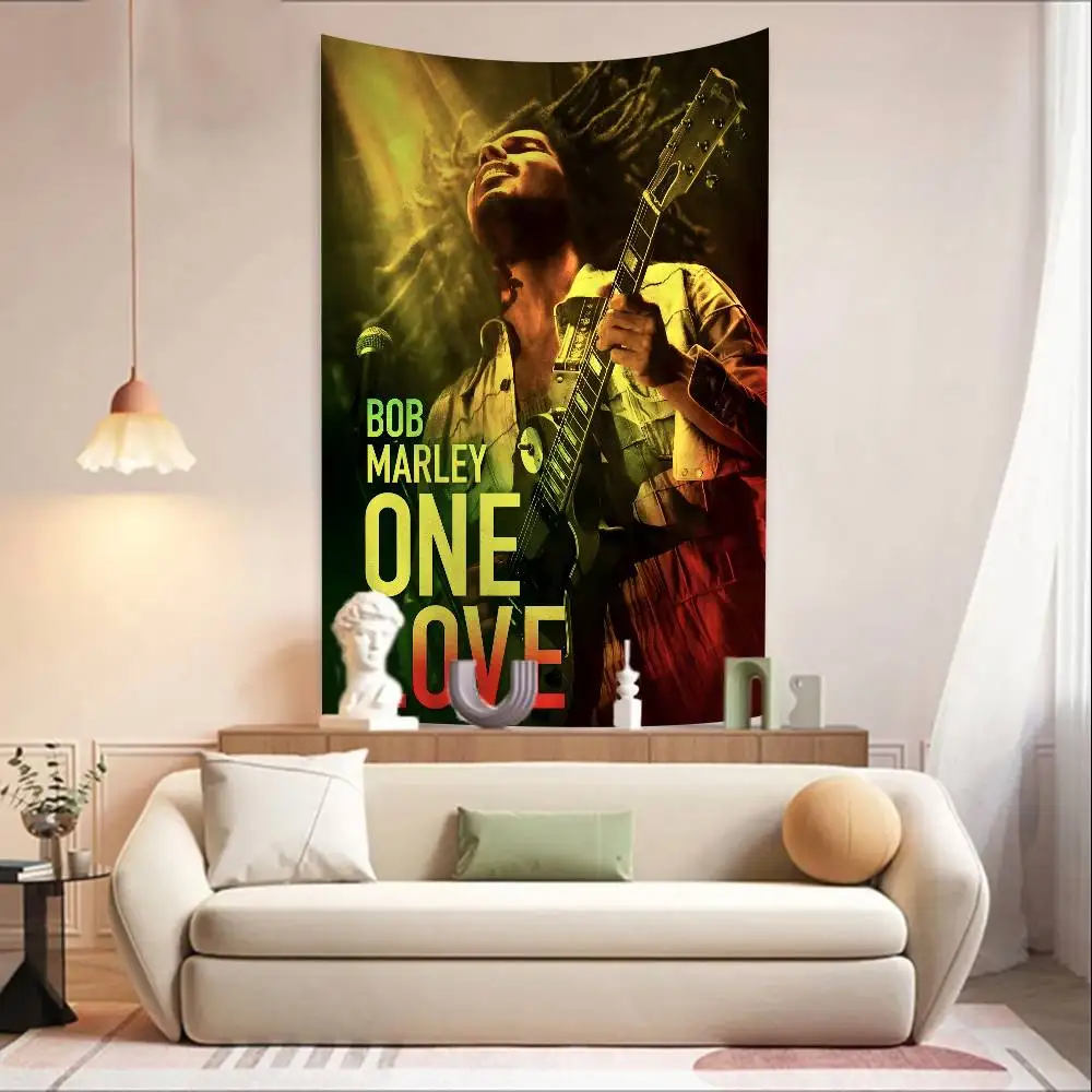 BOB MARLEY SINGER Anime Arazzo Hippie Fiore Tappeti da parete Dormitorio Decor Appeso a parete Decorazioni per la casa