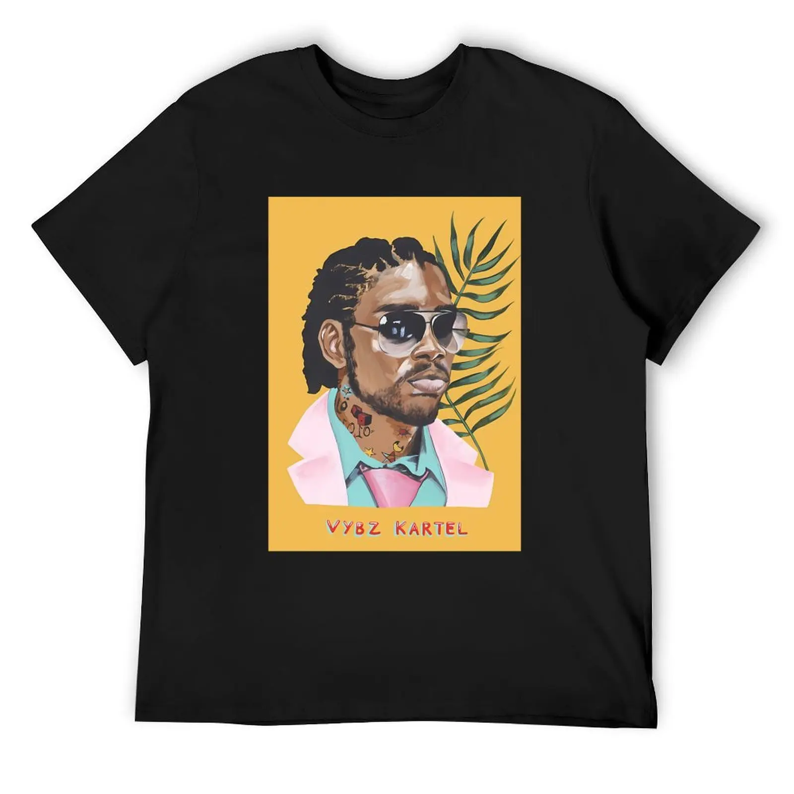 

Vybz Kartel . Jamaica Dancehall Hero T-Shirt vintage t shirts boys animal print blacks custom t shirt Men's cotton t-shirt