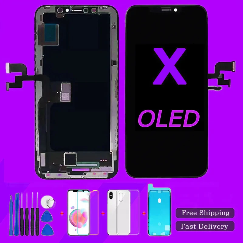 AAA+Phone Screen Wholesale For iPhoneX XR XS XSMAX OLED LCD Display ForX XR XS XSMax Touch Screen Digitizer Assembly Replacement