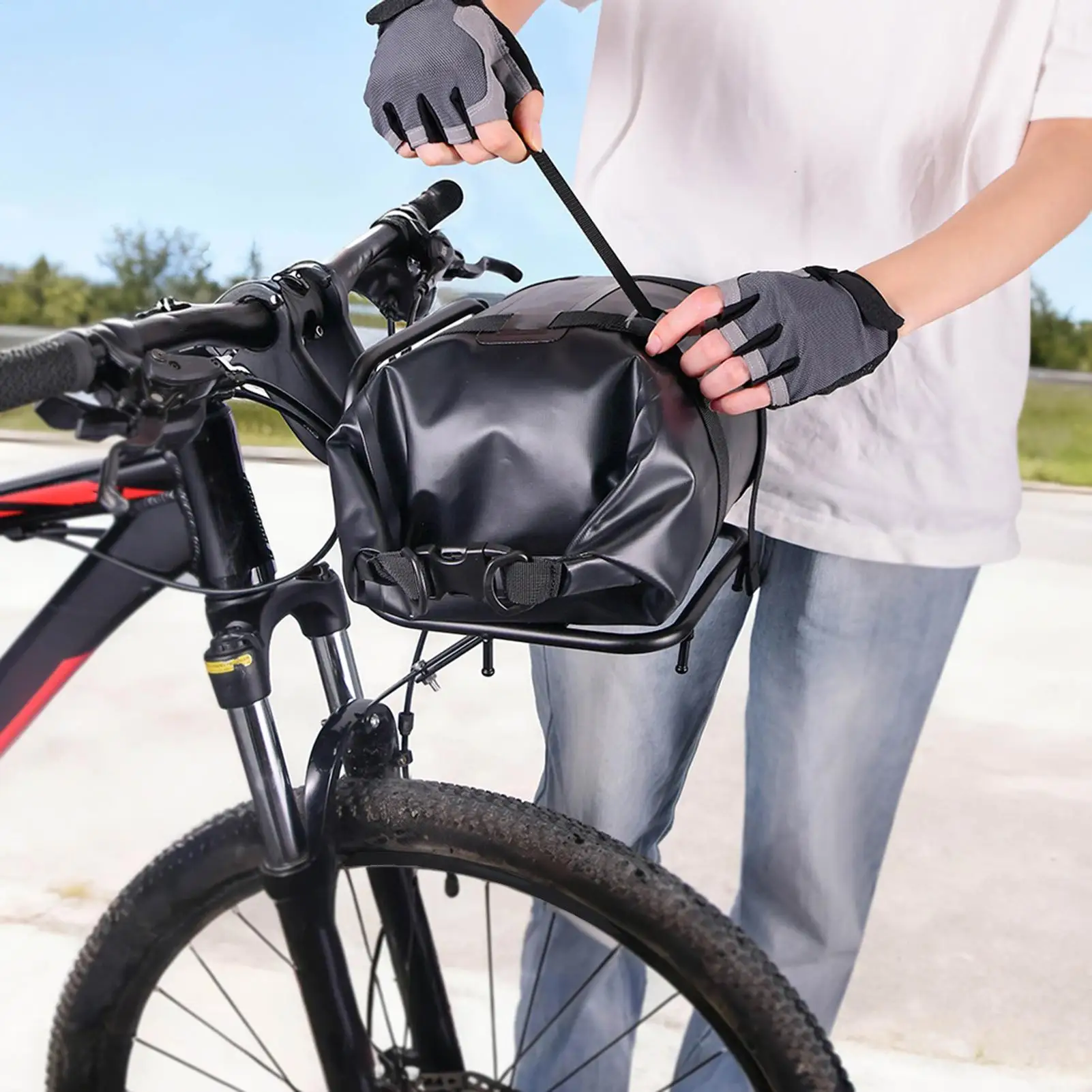 Front Bicycle Rack Quick Release Strong Carrier Bike Cargo Racks For Kids Adult Girls Women Men Mountain Bike Riding Cycling