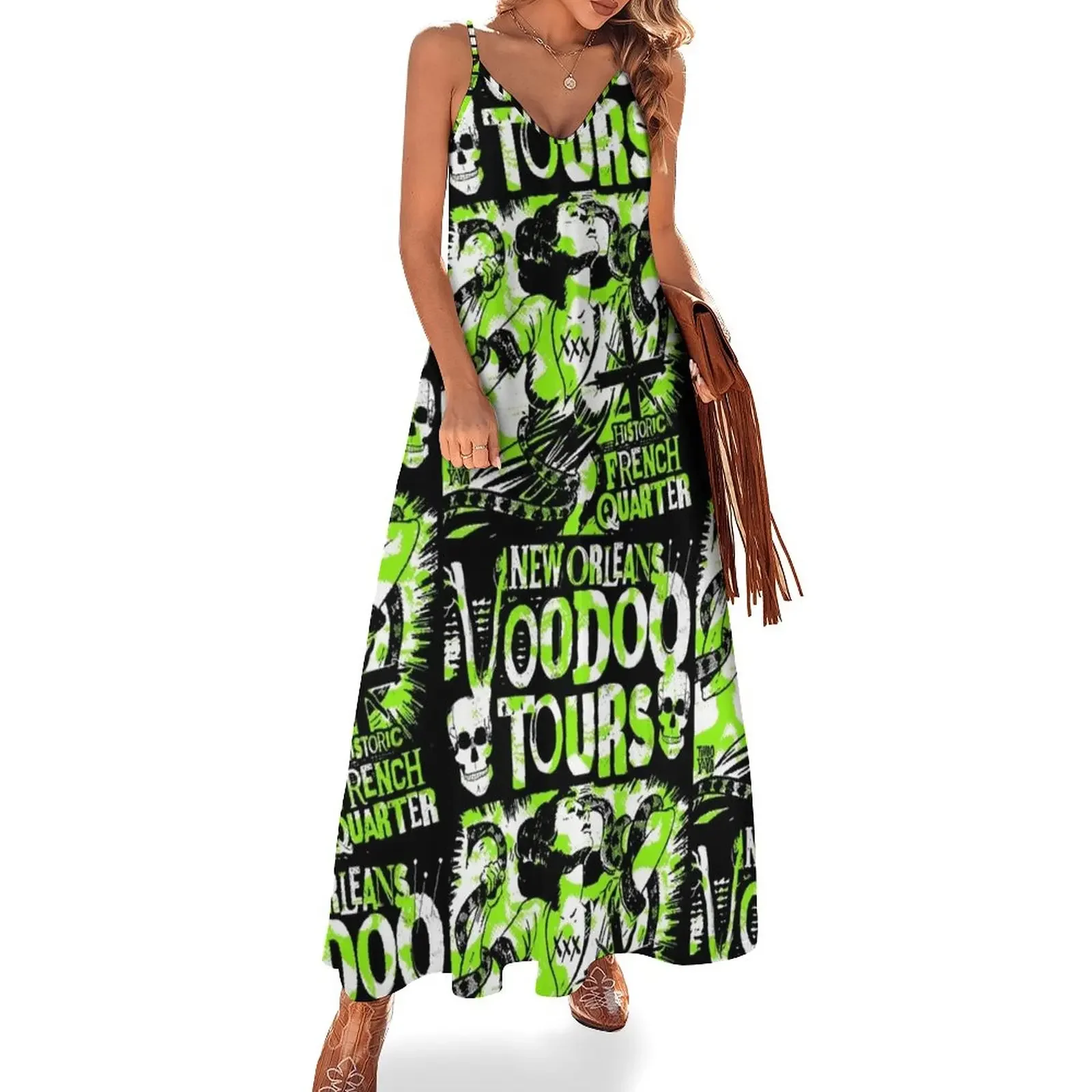 Orleans Voodoo Tours Sleeveless Dress Bridesmaid dress woman long sleeve dress