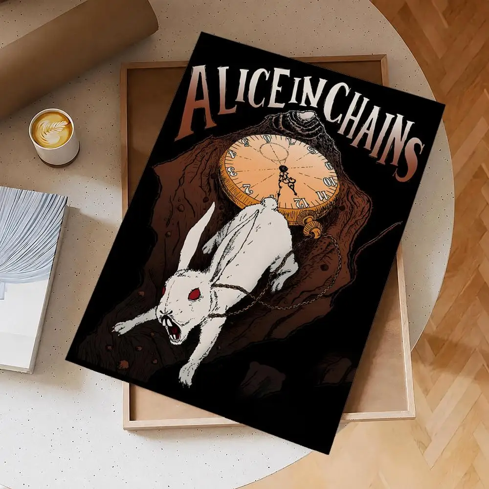 Band Alice In Chains Poster Selbstklebendes Wasserdichtes PP-Poster Kaffeehaus Bar Wandkunst Aufkleber Raumdekoration – Detail 11