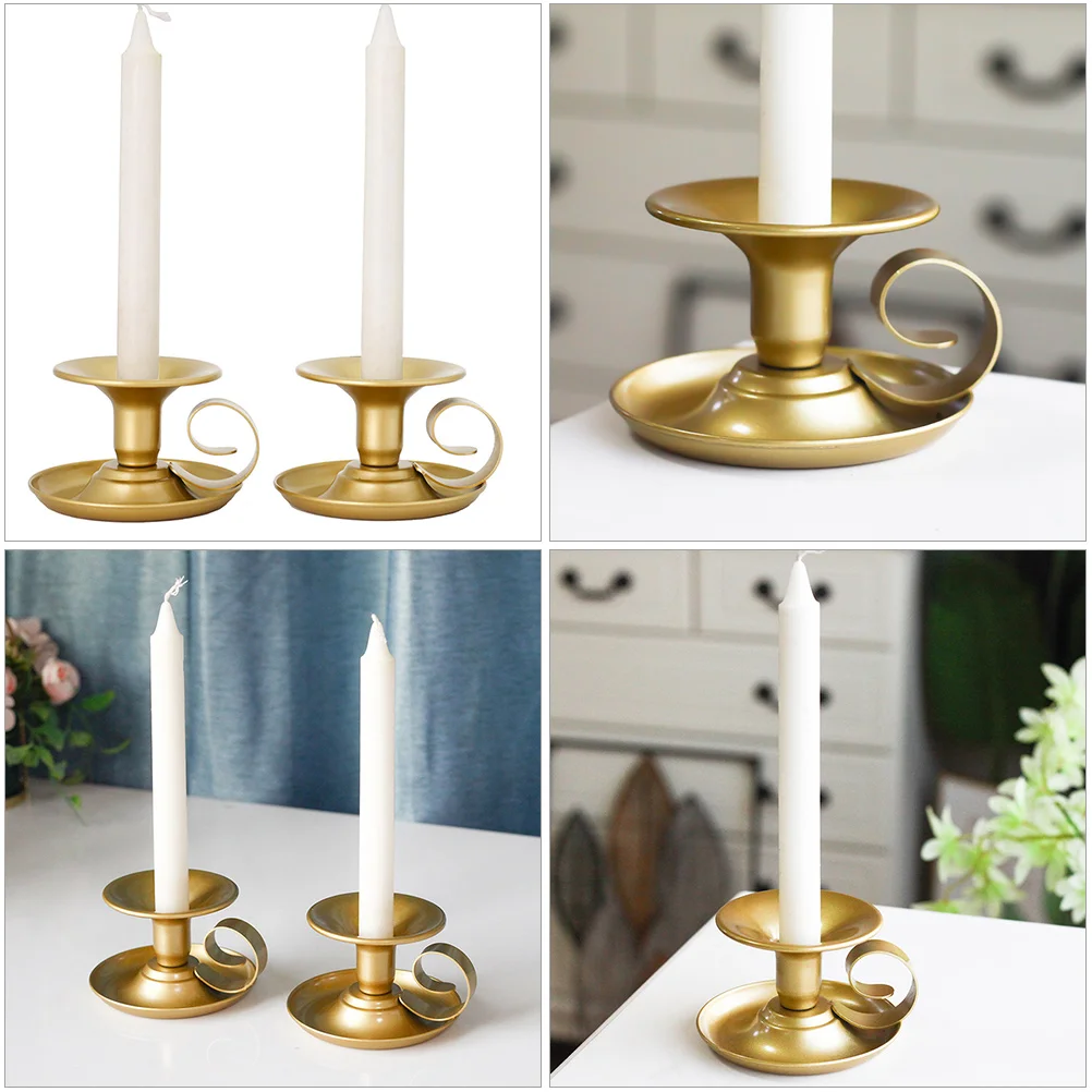 

Iron C elabra C Home Decor Tea Cup Type nament Golden Holders Vintage Style Elegant Design Long Lasting Use Premium