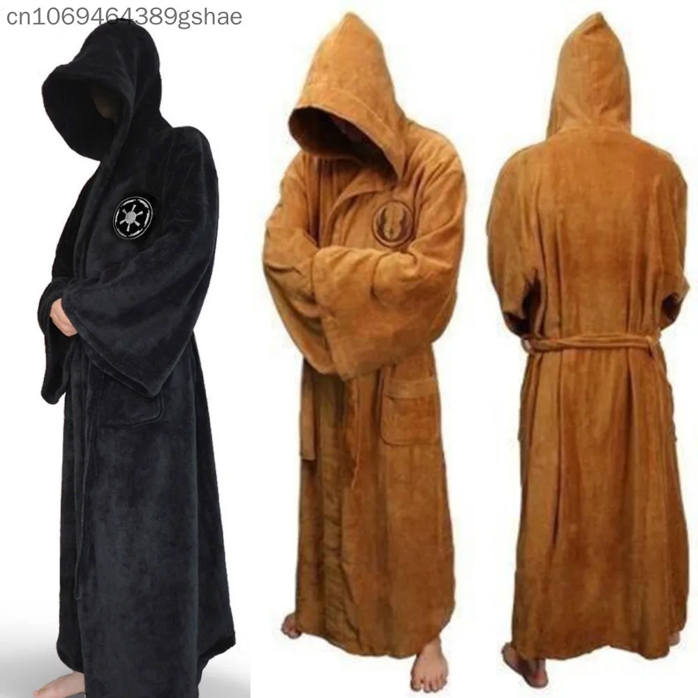 Jedi Empire Cosplay Herren-Bademantel, Winter-Langmantel, Star-Bademantel, Herren-Bademäntel, Homewear für Männer, Flanell-Bademantel