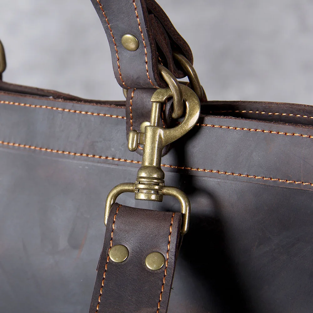 S.WORKER Vintage Echtleder-Rucksack Laptop-Tasche Lässige Crazy-Horse-Leder-Schultasche Outdoor-Reise-Weekender-Tasche – Detail 14