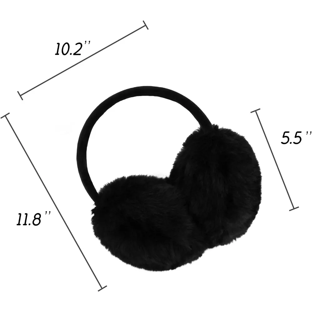 أغطية أذن شتوية للنساء والفتيات - أجهزة تدفئة الأذن بفيونكة قابلة للتعديل مع بطانة من الصوف، للتزلج في الهواء الطلق