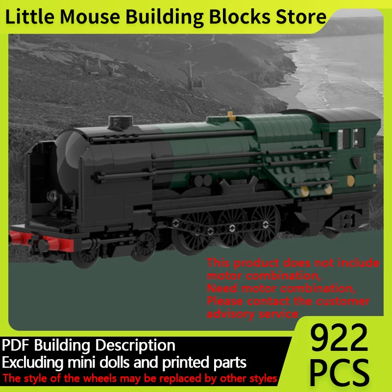 

City Car Model MOC Building Bricks Emerald Night Class A3-A Locomotive Modular Technology Gifts Holiday Assemble Children Toys