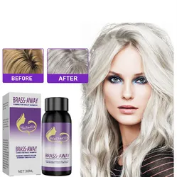 30ml Purple Shampoo Neutralizing Brassy Yellow Tones In Blonde Platinum Gray Ash Silver Hair Fixing Shampoo For Dyed Bleached