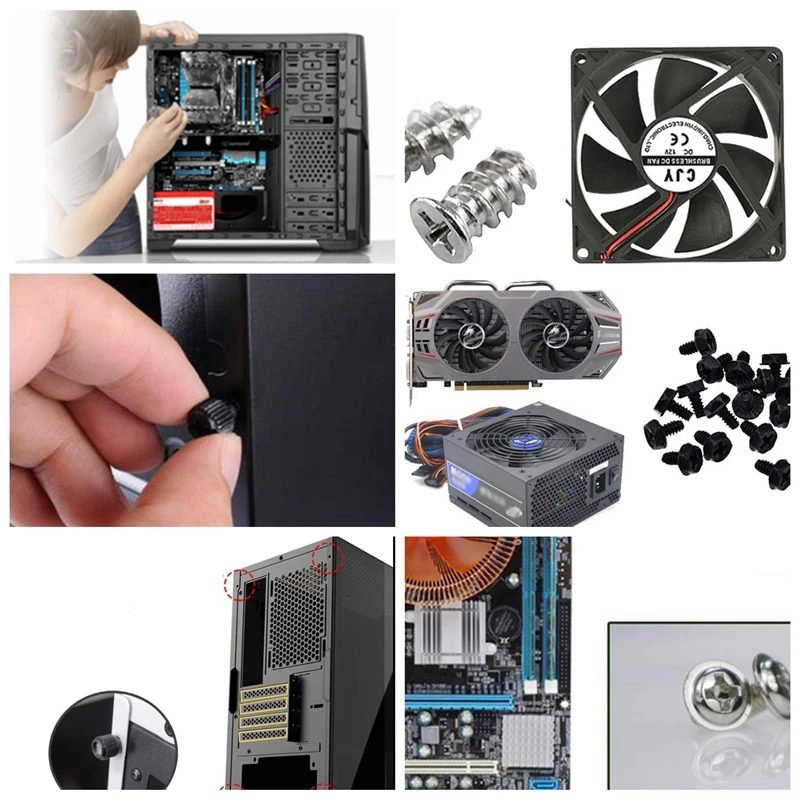 330Pcs DIY Motherboard PC Personal Computer Assemble Case Fan Hand Screw Bolt Standoff Washer Set Assortment Kit