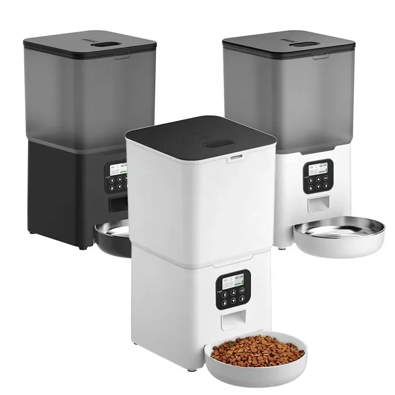 6L Smart Pet Dog Feeder Automatic Pet Feeding Supplies Timing Pet Dry Food Dispenser Timed Cat Feeders