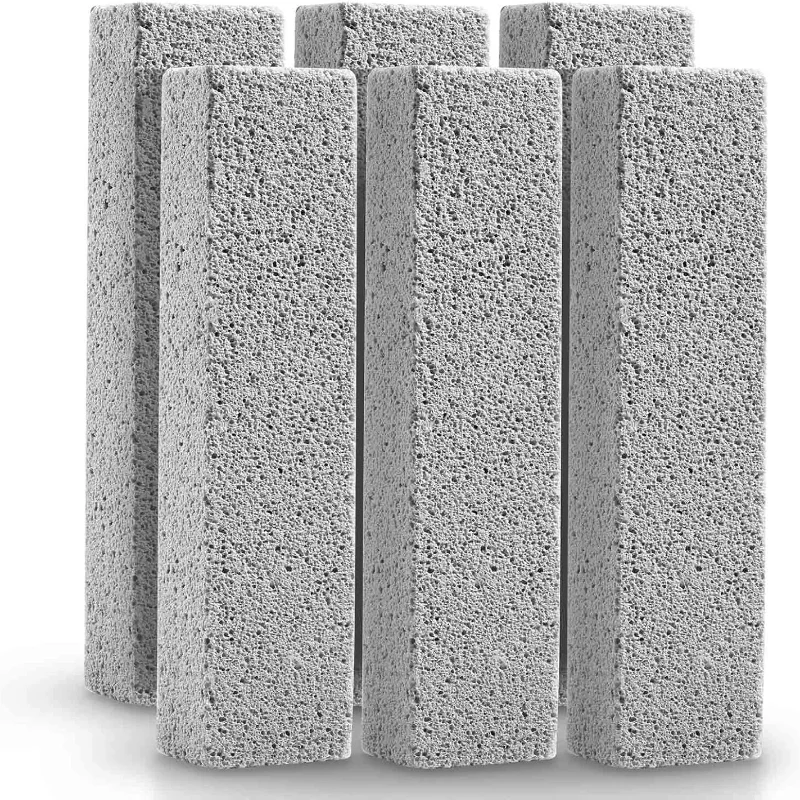 

6 Pack Pumice Stone for Toilet Bowl Cleaning, Scouring Stick Remove Toilet Bowl Hard Water Rings, Calcium Buildup and Rust Suita