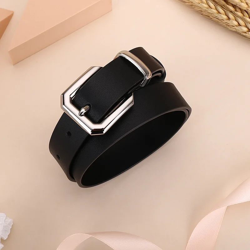 Nieuwe Eenvoudige Mode Naaldgesp Pure Koeienhuid Riem Dames Textuur Casual Pak Rok Riem In Stijl Dunne Riem Jeans Riem