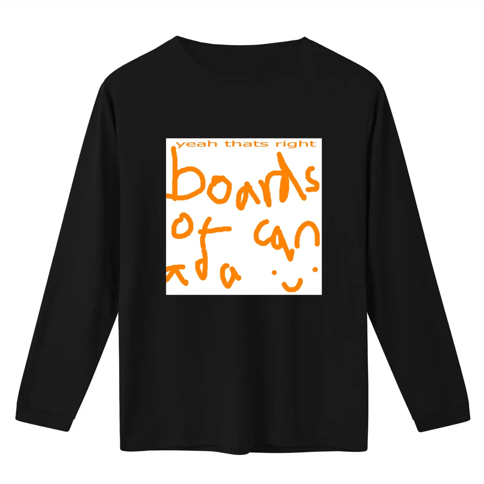 Boards Of Canada Orange Yeah That's Right T-Shirt Summer Casual Cotton Tee Oversized Streetwear Tops Vintage Graphic Print
