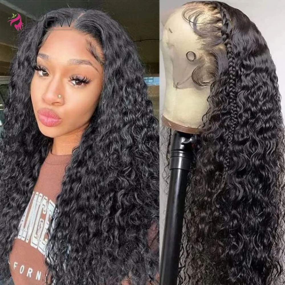 

Water Wave 13x4 Lace Front Wigs Human Hair 200% Density Loose Wave Frontal Wig Pre Plucked HD Transparent Human Hair Remy Hair